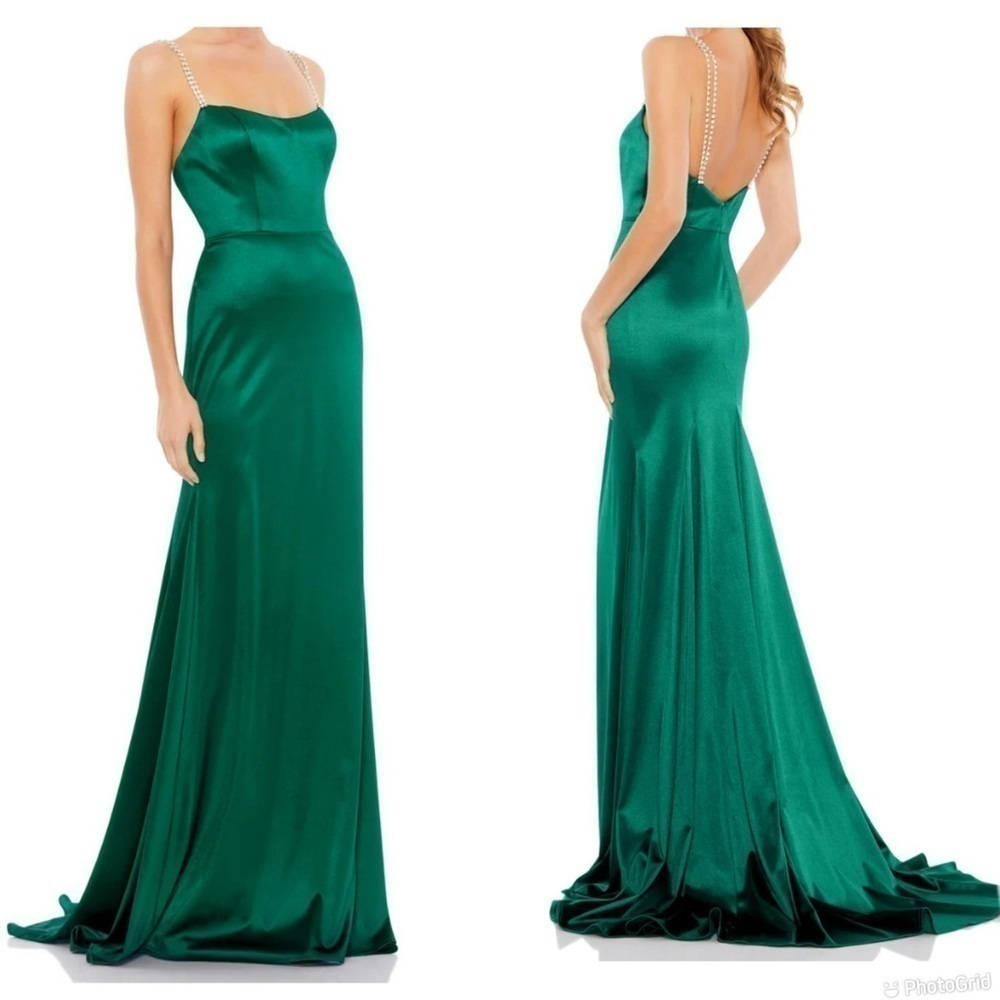 Mac Duggal Satin Sheath Gown